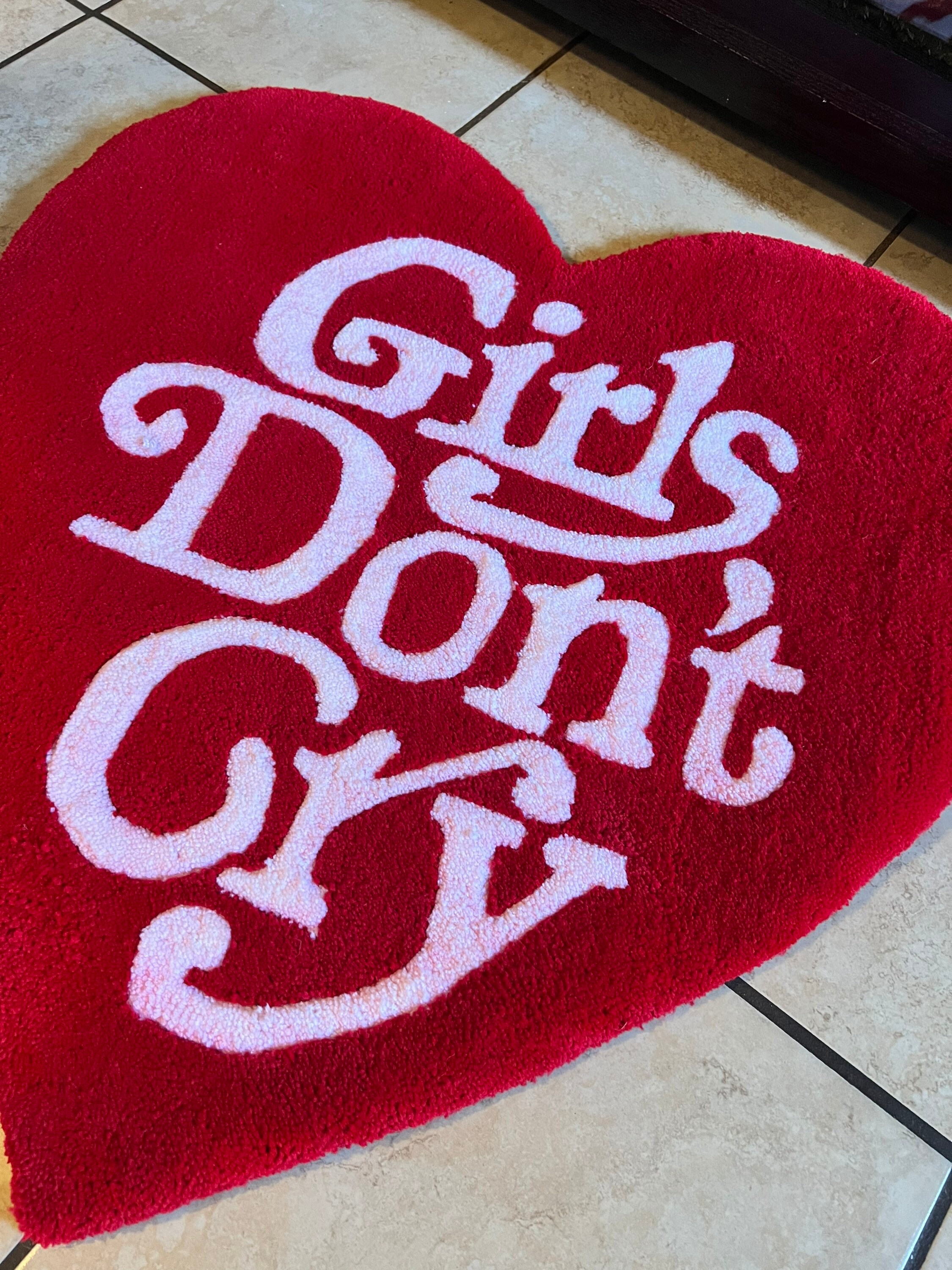 Tufted Handmade Girls Dont Cry Rug Etsy
