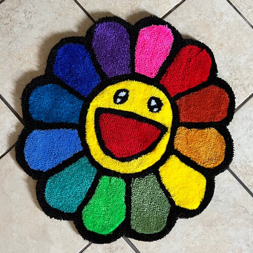 Funky Flower Area Rug Etsy