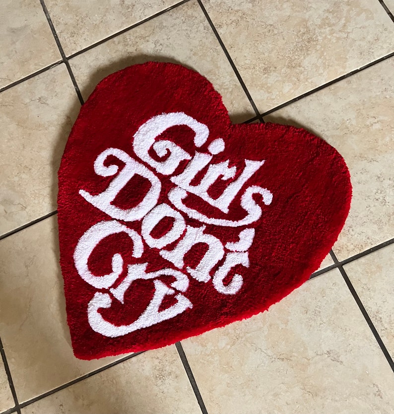 Tufted Handmade Girls Dont Cry Rug Etsy Australia