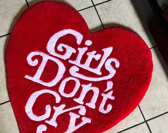 Pink and Red girls Don't Cry Heart-shaped - Etsy