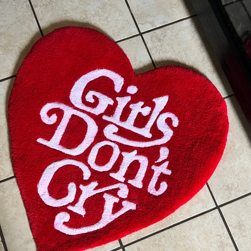 激安店舗 girls don't Don 驚きの価格 Girls cry rug ラグ 赤 - blog