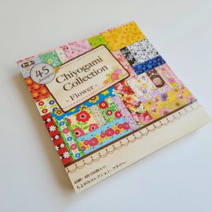 180 Floral Origami Paper, Flower Pattern Collection, Chiyogami Pack, Boxed Origami Paper, One Sided, 6"x6", 45 designs