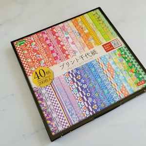 200 sheets Chiyogami Paper, Japanese Pattern Paper Pack, Print Origami Paper, 6&quot;x6&quot;, 40 patterns