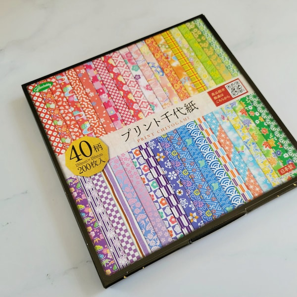 200 sheets Chiyogami Paper, Japanese Pattern Paper Pack, Print Origami Paper, 6"x6", 40 patterns