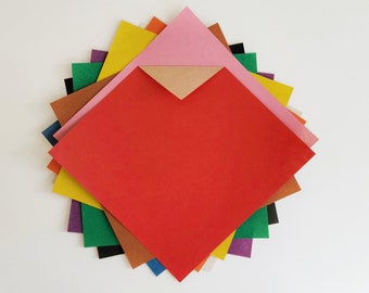 25cm/10"x10" Kraft Duo Color Origami Paper, Large Reversible Modular Folding Paper, 3D Model Origami Craft, 40 sheets
