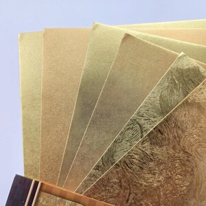 2pk Textured Gold Origami Paper, 15cmx15cm, Metallic Japanese Washi Folding Paper, 3 Patterns, 2 Tones, Sold in 2 Pack (12 sheets total)