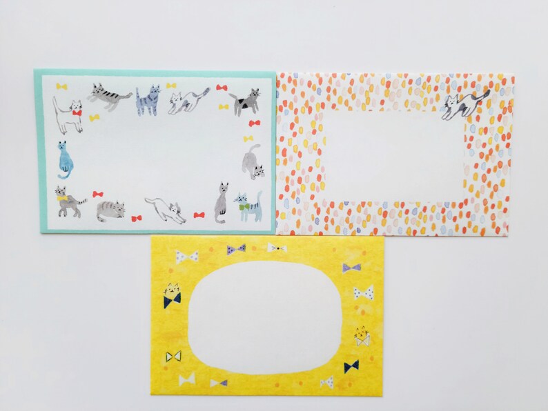 Kitty Cat Japanese Writing Set Letter and Envelope Kitten Etsy