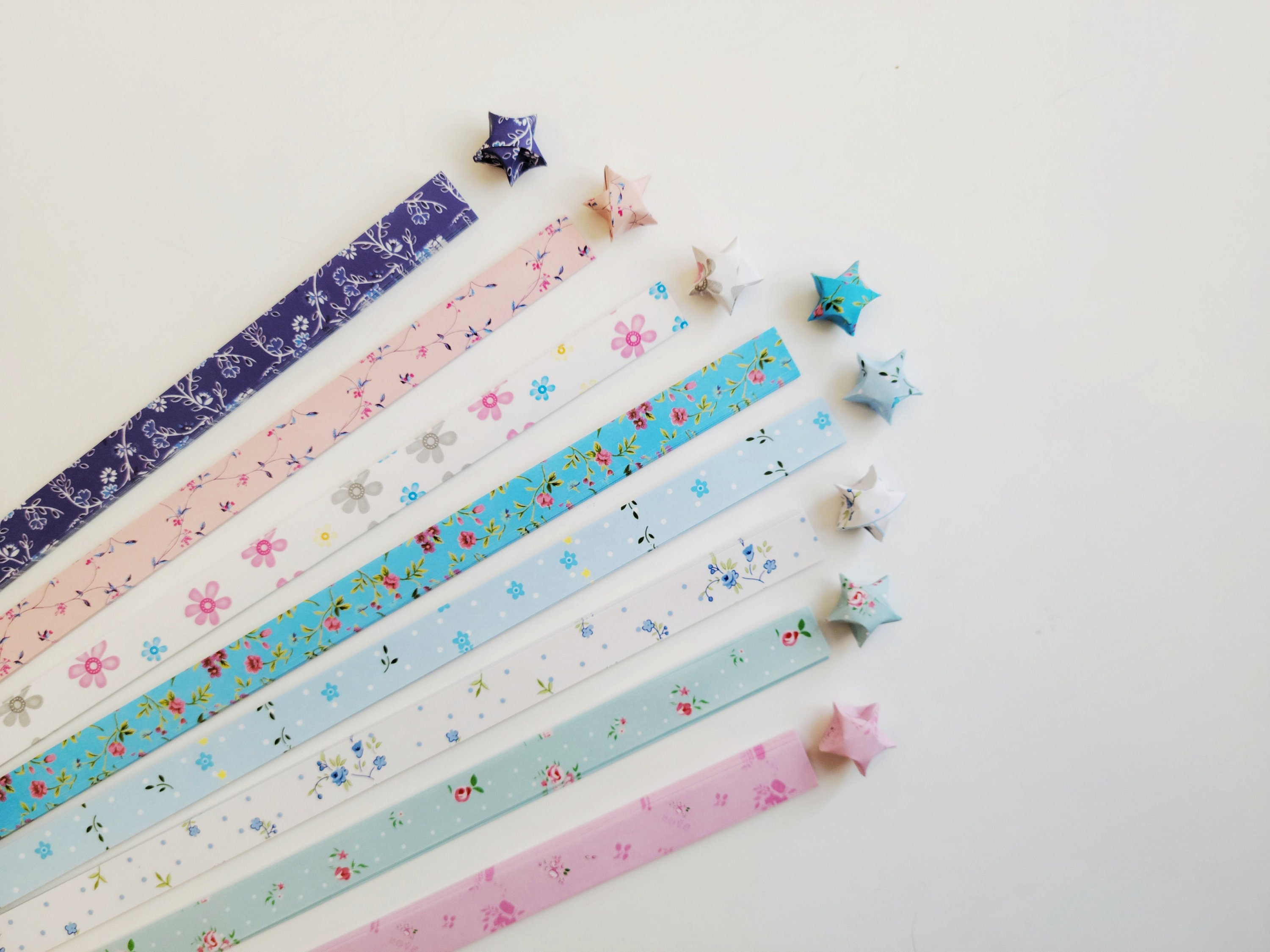 Pearlescent Twinkle Stars Origami Lucky Star Paper Strips Star