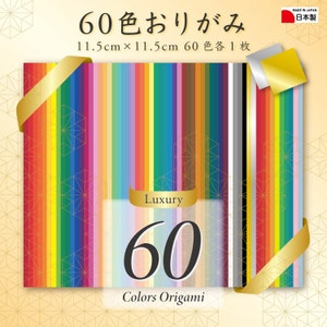 Pick Size 60 Colors Origami Paper Pack, 6x6" or 4.5"x4.5", Assorted Solid Color Paper Pad, Multicolor Craft Paper Lightweight, 60 Sheets