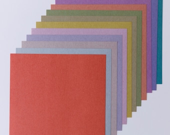 Fall Colors Origami Paper Pack, 6x6 inch, 12 Solid Colors, 60 Sheets, Double Sided Same Color Paper, Japanese Washi Plain Craft Paper