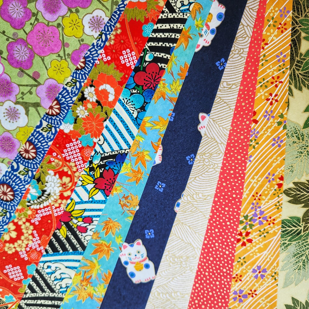 8x11 Assorted 10pcs Yuzen Paper, Choose Designs, Japanese Chiyogami ...