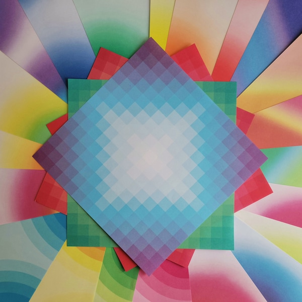 One Sided Origami Paper Etsy