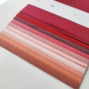 Red Tone Origami Paper Pack, 6x6 inch, Plain Solid Colors, Double Sided Same Color, Japanese Washi, 10 Shade Colors, 50 sheets
