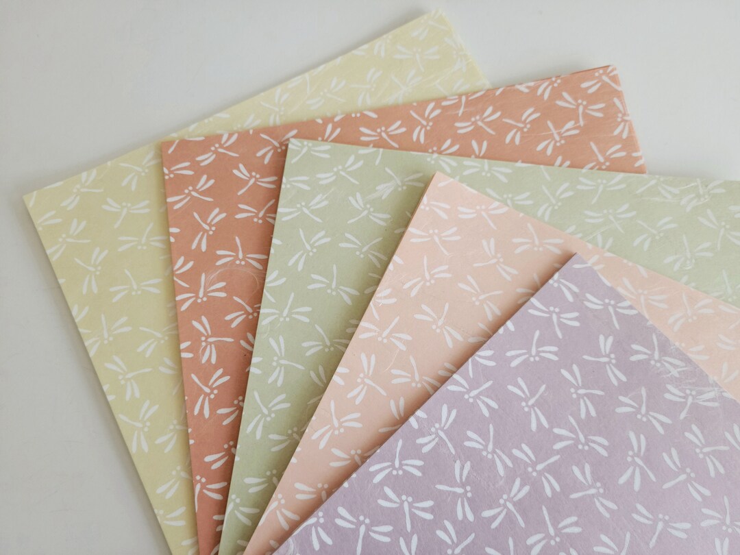 Dragonfly Origami Paper 6x6 Inch Washi Paper Japanese Etsy