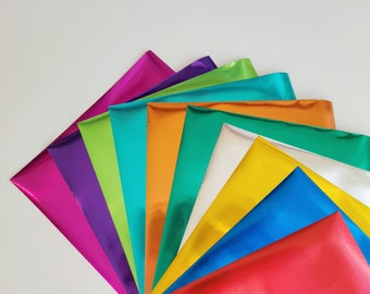 Foil Origami Paper Multi Color Pack, Vatiety Metallic Folding Paper, 10 Colors, One Sided, 15x15cm (6"x6") #Pick 20 or 70 sheets Pack