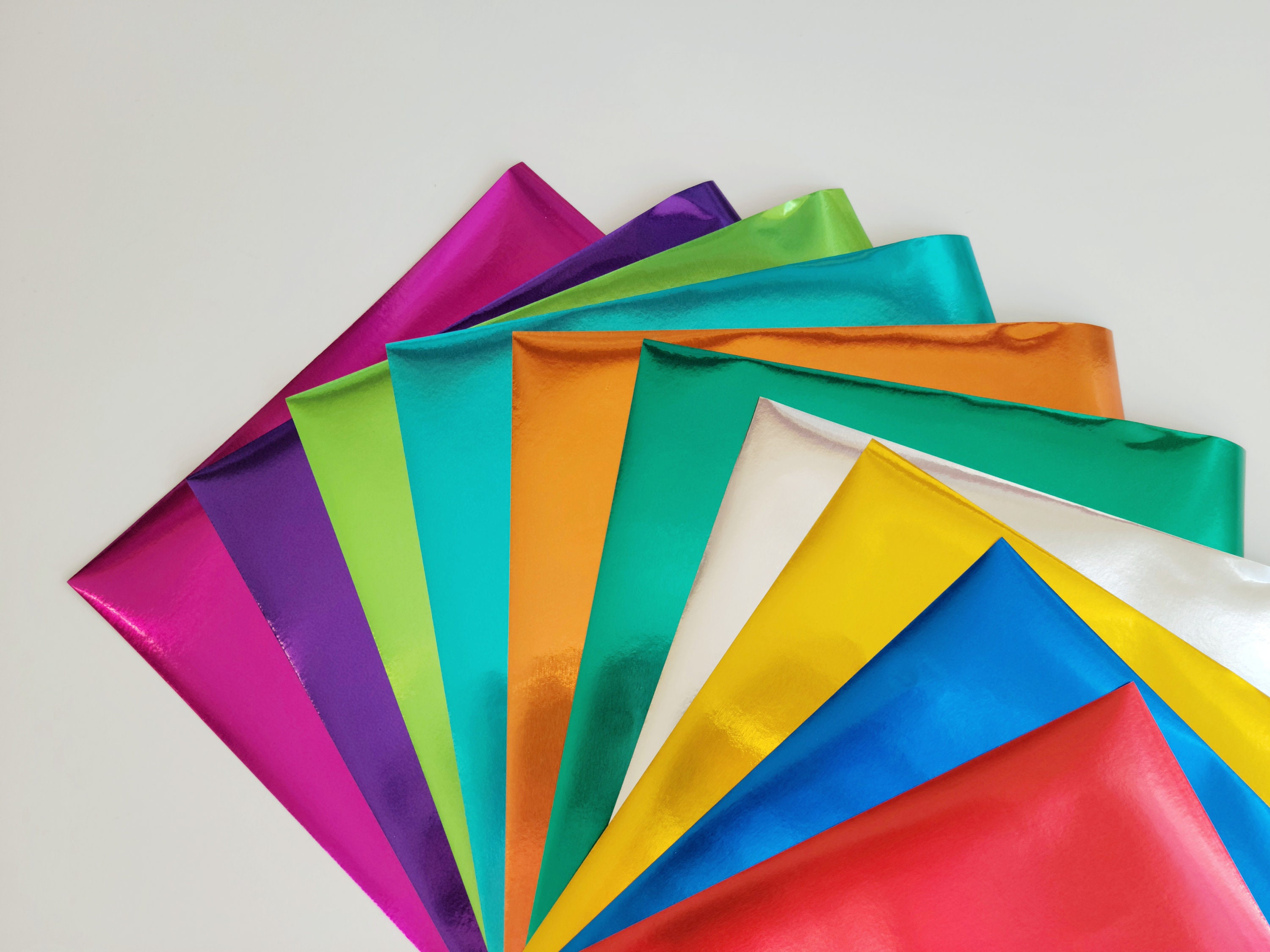 Foil Origami Paper Multi Color Pack, Vatiety Metallic Folding