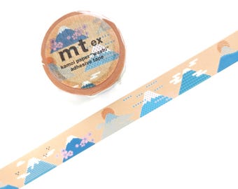 Graphic Mt Fuji Washi Tape, 15mm, Mountain All Season, Japan Natural Landmark, Travel and Cutural Decorative Tape, by MT Kamoi
