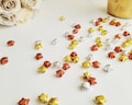 Copper Gold Silver Lucky Stars, Metallic Foil Mini Wishing Stars, 3D Confetti Decor, Retro Wedding Themed Party Decorating