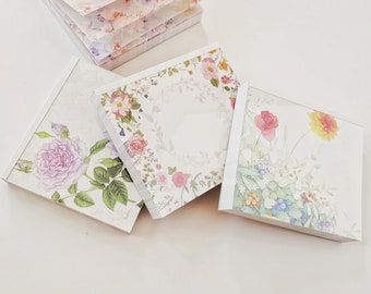 120pcs Flower Memo Block, Message Note Pad, Planner Journal, School Office Supplies Gift, Kawaii Japanese Stationery