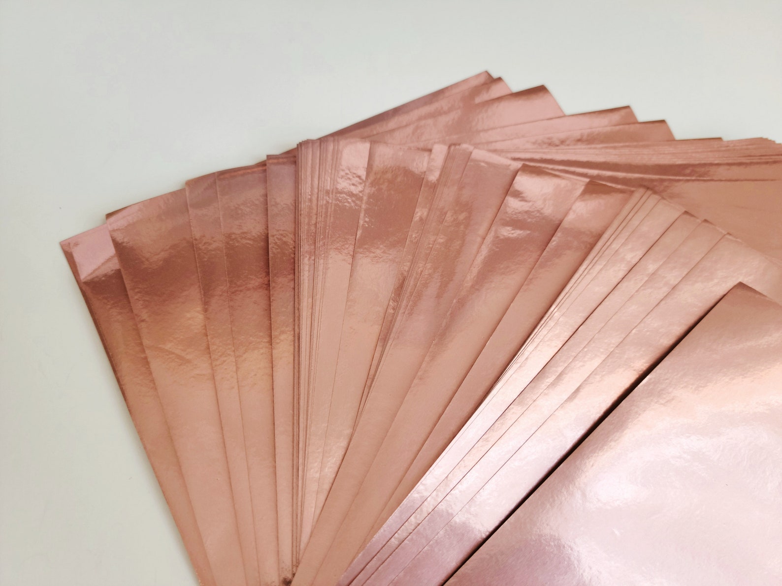 6x6 Rose Gold Foil Origami Paper Metallic Origami Etsy