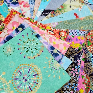 20 assortiments de 6 x 6 po. Yuzen origami Washi, papier décoratif chiyogami fait main, scrapbooking, découpage, fabrication de cartes de bijoux, motifs aléatoires