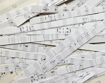 Sheet Music Strips for Origami Lucky Stars, Wishing Star Paper, Origami Stars Vintage Paper, Mini Star Folding Paper, Scrapbooking, 100ct