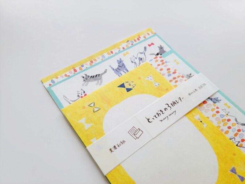 Kitty Cat Japanese Writing Set Letter and Envelope Kitten Etsy