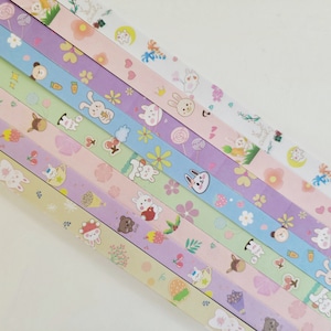 Bunny Rabbit Lucky Star Paper Strips, Easter Spring Origami Stars Folding Craft, DIY Children Birthday Baby Shower Decor, 540 Sheets