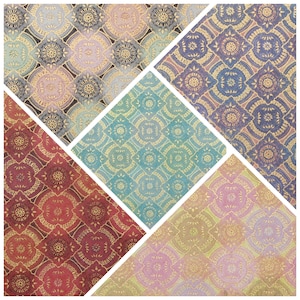 Large Echizen Yuzen Paper Geometric, Kimono Motif, Origami Craft Paper, Chiyogami Washi, Japanese Decorative Paper, Bookbinding, #012