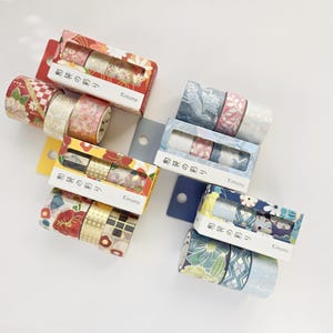 3pcs BMG Foil Stamping Washi Tape, Gold Silver Masking Tape, Japanese Kimono Patterns Traditional Patterns, Stationery Gift Set