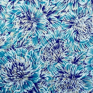 Large Yuzen Washi Paper, Blue Chrysanthemums Flower, Gold Accent, Origami Chiyogami, Handmade Japanese Craft Paper, Various Sizes, #WM028