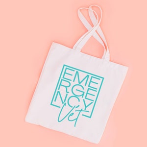 ER Vet Veterinary Tote Veterinarian Vet Tech RVT Assistant Appreciation Gift Veterinary Technologist Vet Tech Week Vet Tech Appreciation