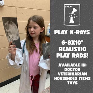 Physical Play X-Rays Best Quality Pretend Radiographs for Kids Doctor Veterinarian Dress Up 6 8x10 Rads Play Vet Clinic Doctor Montessori