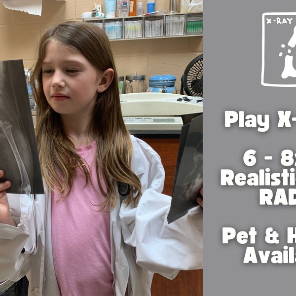 Play X-Rays Best Quality Pretend Radiographs for Kids Doctor Veterinarian Dress Up 6 8x10 Rads Pretend Play Vet Clinic Doctor Montessori