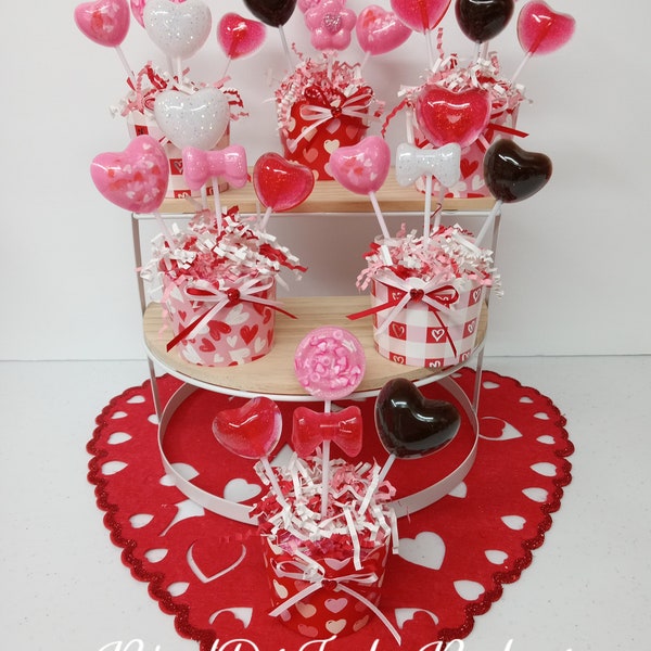 Valentine's Resin Lollipop set