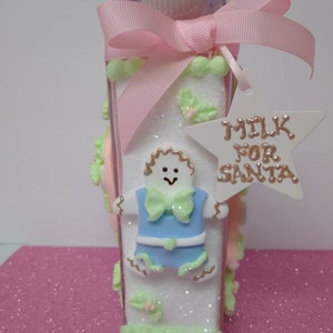 Gingerbread, Milk carton, pastel, milk for Santa, tiered tray, party decor, photo prop, coffee bar, Christmas, gift, Gingy lover, candyland