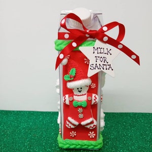 Gingerbread, milk carton, milk for Santa, Christmas, centerpiece, party decor, photo prop, gift, tiered tray, candyland, sweets, coffee bar