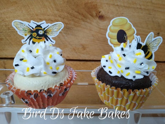 Bees Edible Cake Muffin Party Decoration New Birthday Beehive Gift