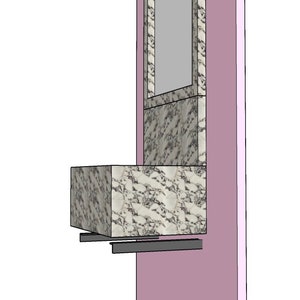 Metal brackets for wall-mounted sink