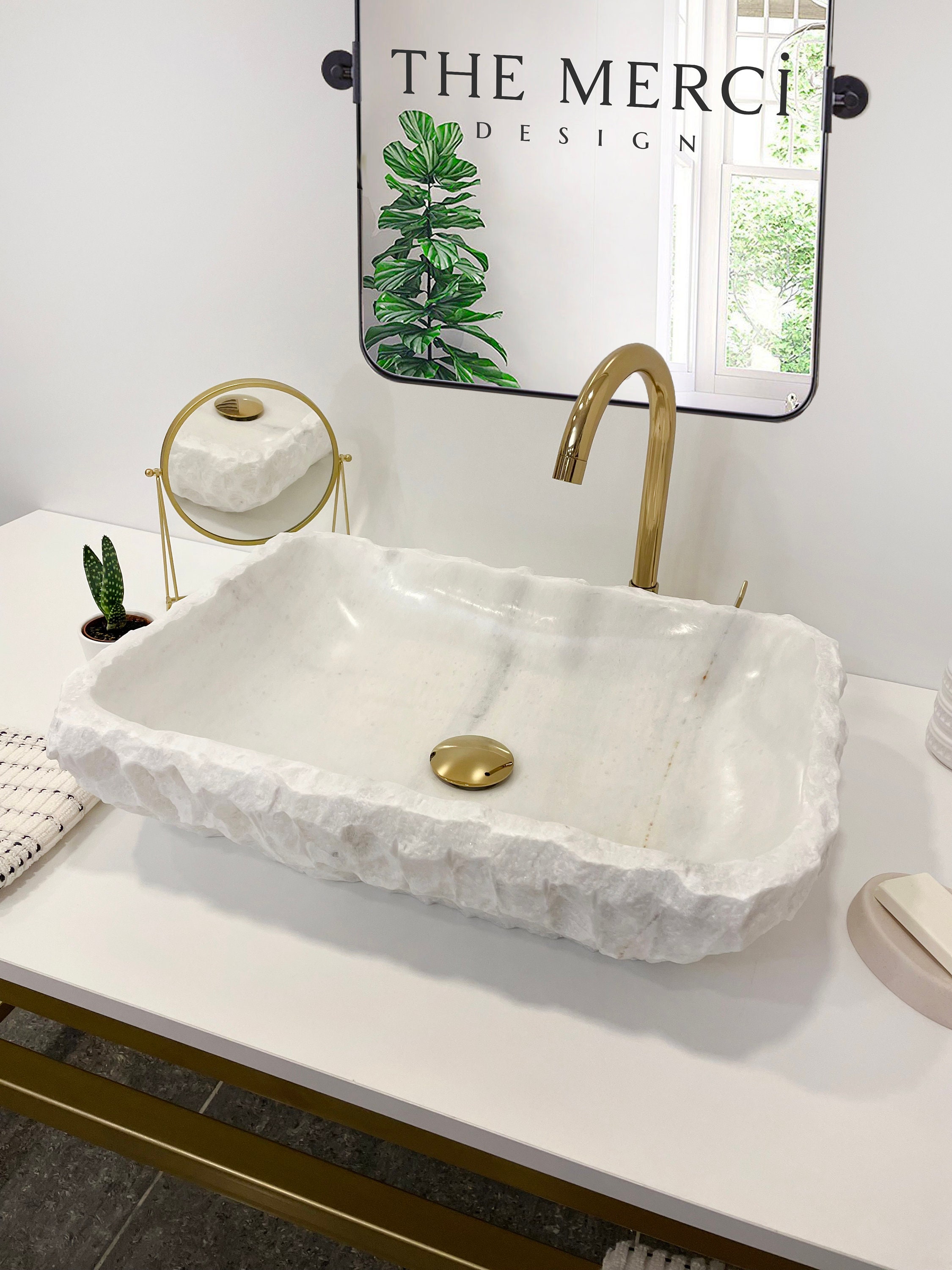 White Marble Sinkhandmade Marble Bathroom Vanity Sink Marble - Etsy