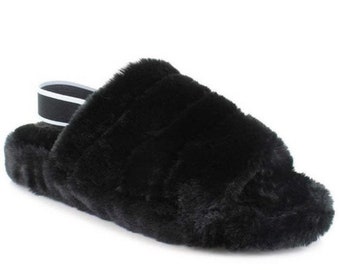 black uggs slides