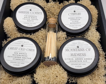 Lovecraft Candle Gift Set: Gothic Horror Tealights - Cthulhu, Arkham