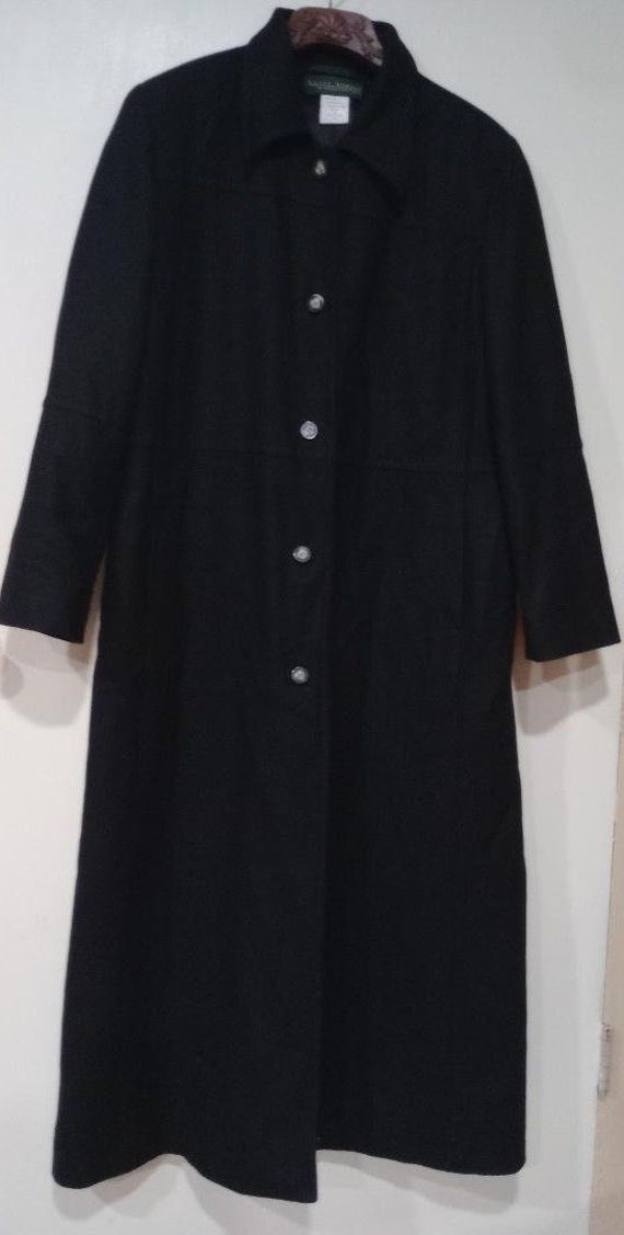 Harve Bernard Wool longcoat black, Womens size 16 