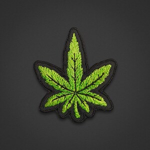 Weed Embroidered Patch (3pcs) - 420, Stoner, Cannabis, Smoke - Sew-On Patch