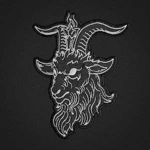 Baphomet Patch - Goat, Satan, Lucifer, Leviathan, Black Metal, Witch, Devil, Goth, Occult, Wicca - Embroidery, Iron On Patch, Sew On Patch