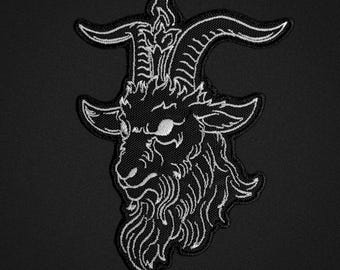 Baphomet Embroidery Patch - Goat, Satan, Lucifer, Leviathan, Black Metal, Witch, Devil, Goth, Occult, Wicca - Sew-On Patch