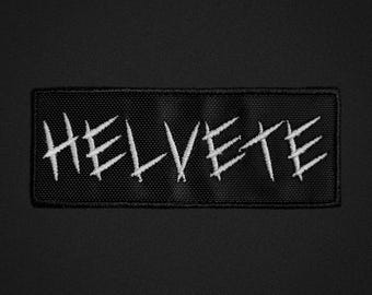 Helvete Embroidery Patch - Nordisch, Satanisch, Black Metal, Rebel, Goth, Alternative, Hell, Satan, Punk, Witch - Aufnäher zum Aufnähen