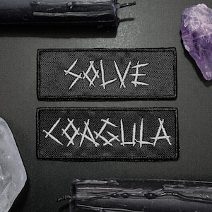 1 Pair of Solve et Coagula Patches - Dissolve & Coagulate, Alchemy, Magical, Mystical - Embroidery, Iron On Patch, Sew On Patch