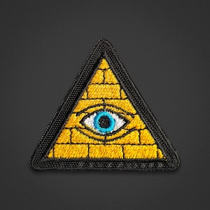 Illuminati Pyramid Eye Embroidery Patch (3pcs) - Eye Of Providence, Occult, Sigil, Mysticism -  Sew-On Patch