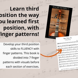 Violin Sheet Music: Master Third Position With Finger Patterns - Etsy